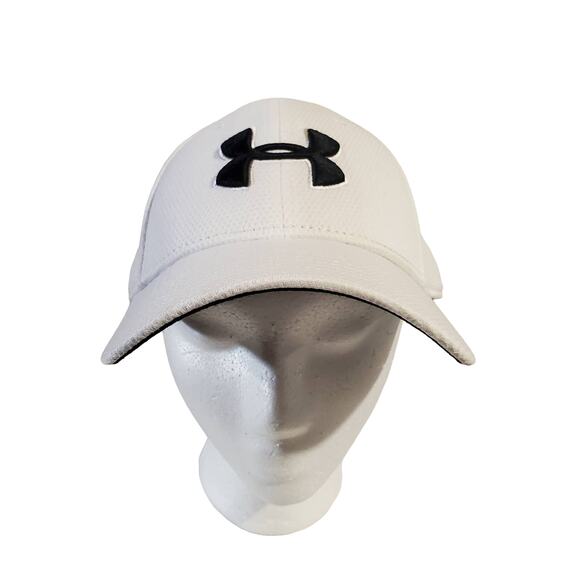 Under Armour Other - Under Armour Mens UA Blitzing 3.0 White Logo Stretch Fit Baseball Cap Size M/L